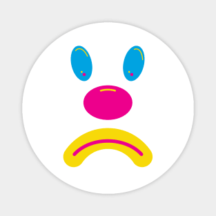 Sad Clown - Cyan Magenta Yellow Magnet